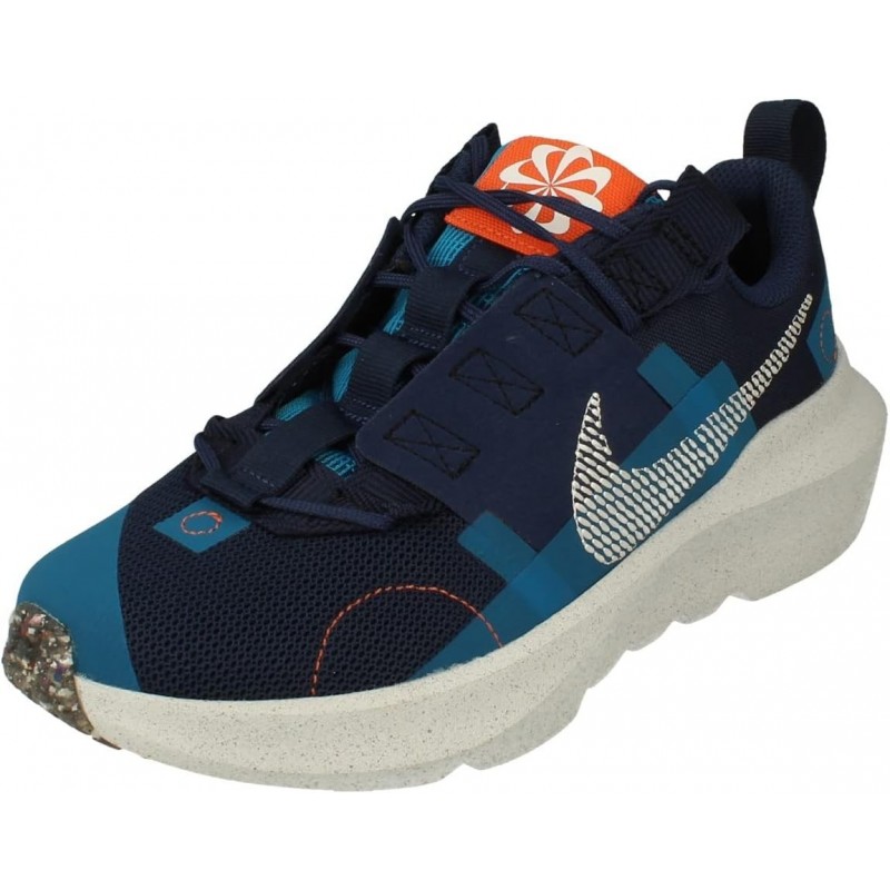 Nike Crater Impact GS Running Trainers DB3551 Baskets Chaussures (Bleu marine nuit blanc orange 400)