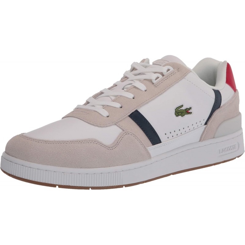 Baskets Lacoste T Clip en cuir et daim multicolores pour homme