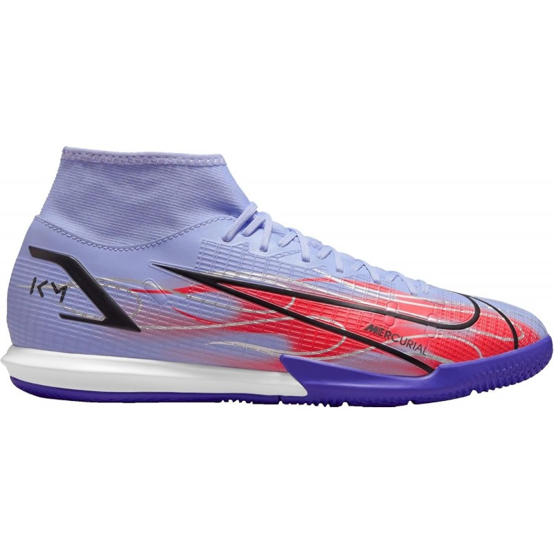 Chaussures de football en salle Nike Mercurial Superfly 9 Academy KM IC DB2862-506 pour homme, chardon clair et argent métalliqu