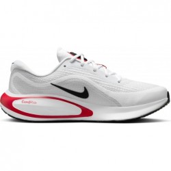 Chaussures de course sur route Nike Journey Run pour homme (FN0228-103, blanc/rouge feu/gris ciment/noir)