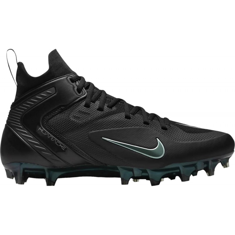 Chaussures de crosse Nike Alpha Huarache 8 Elite pour homme « Noir métallisé argent » (CW4440-005)