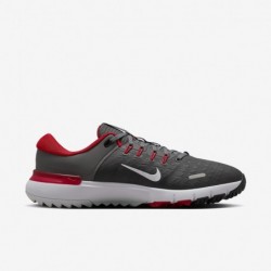 Chaussures de golf Nike Free Golf NN (FN0332-002, Gris fer/Rouge université/Gris fumée/Blanc)