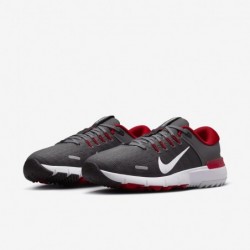 Chaussures de golf Nike Free Golf NN (FN0332-002, Gris fer/Rouge université/Gris fumée/Blanc)