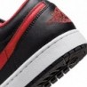 Baskets Air Jordan 1 Low pour homme, noir/rouge feu-blanc