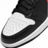 Baskets Air Jordan 1 Low pour homme, noir/rouge feu-blanc