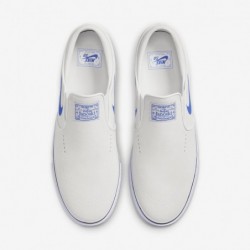 Chaussures de skate Nike SB Janoski+ Slip (FN5893-101, Blanc sommet/Blanc sommet/Blanc/Hyper Royal)