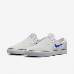 Chaussures de skate Nike SB Janoski+ Slip (FN5893-101, Blanc sommet/Blanc sommet/Blanc/Hyper Royal)