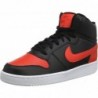 Baskets Nike Ebernon Mid pour homme, noir/rouge habanero/blanc