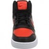 Baskets Nike Ebernon Mid pour homme, noir/rouge habanero/blanc