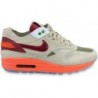 Chaussure de course Nike Air Max 1 pour homme, Net/Deep Red-orange Blaze