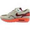 Chaussure de course Nike Air Max 1 pour homme, Net/Deep Red-orange Blaze