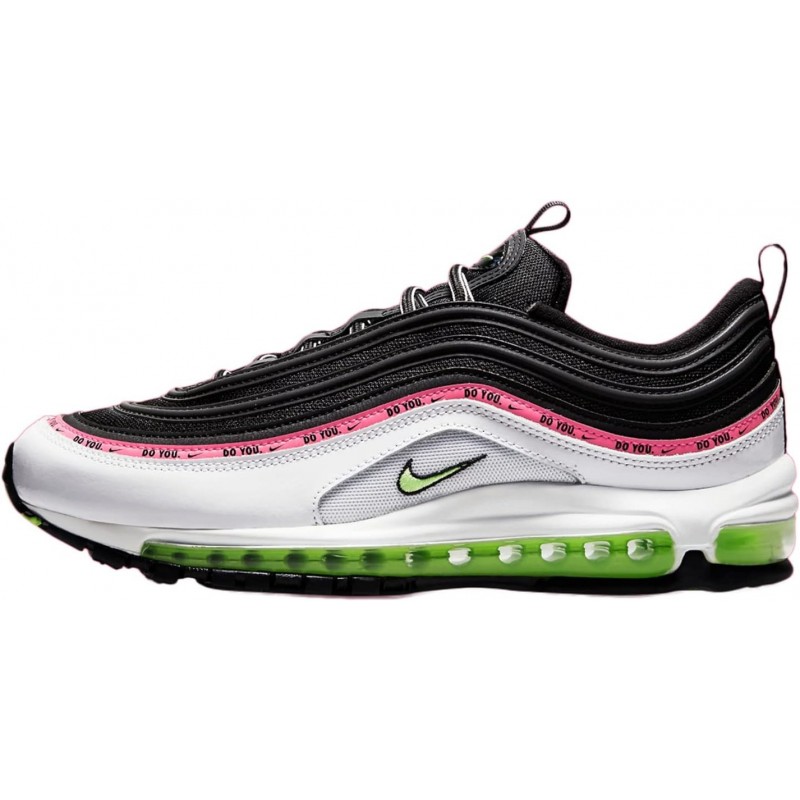 Chaussures Nike Air Max 97 pour homme, noir/citron vert brillant-blanc