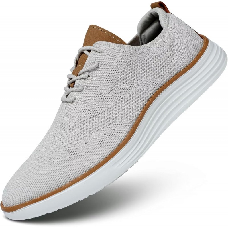 Chaussures de marche décontractées légères à lacets pour hommes Oxfords Baskets tendance Chaussures de marche