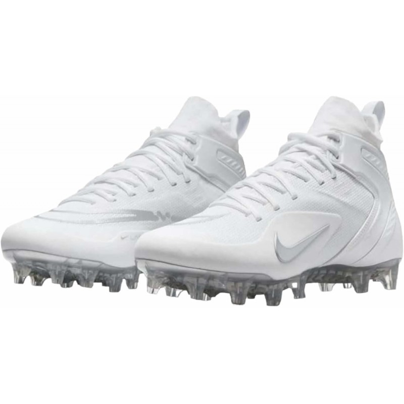 Chaussures de crosse Nike Alpha Huarache8 Elite Lax pour homme Blanc/Argent CW4440-100