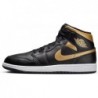 Chaussures Air Jordan 1 Mid pour homme (DQ8426-071, noir/blanc/or métallique)