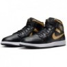 Chaussures Air Jordan 1 Mid pour homme (DQ8426-071, noir/blanc/or métallique)