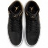 Chaussures Air Jordan 1 Mid pour homme (DQ8426-071, noir/blanc/or métallique)