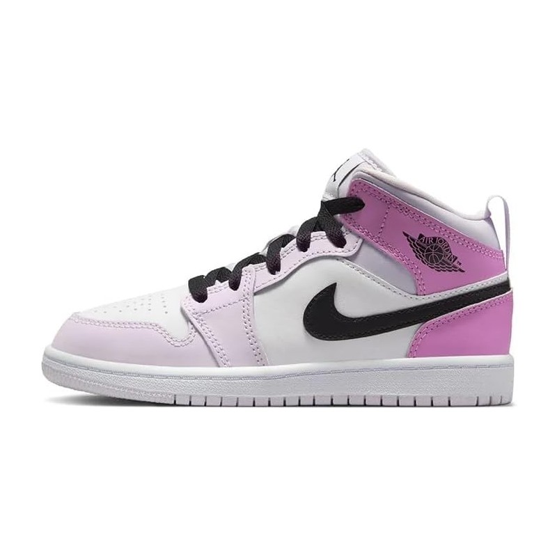 Chaussures Jordan Nike Air 1 pour enfants d'âge préscolaire Barley Grape/Black-White DQ8424-501