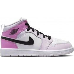 Chaussures Jordan Nike Air 1 pour enfants d'âge préscolaire Barley Grape/Black-White DQ8424-501