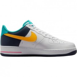 Chaussures Nike Air Force 1 '07 pour homme (HF4849-100, blanc/bleu orage/cactus poussiéreux/rose coureur)