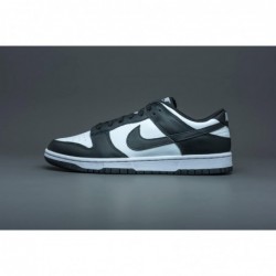 Chaussures de basket-ball Nike Dunk Low Retro pour hommes, blanc noir blanc