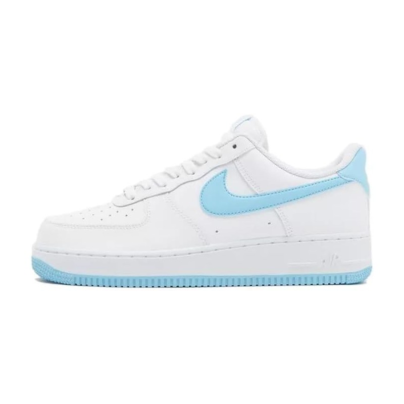 Chaussures Nike Air Force 1 '07 pour homme (FQ4296-100, blanc/blanc/bleu verseau)