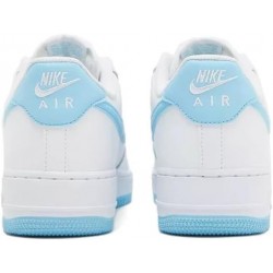 Chaussures Nike Air Force 1 '07 pour homme (FQ4296-100, blanc/blanc/bleu verseau)