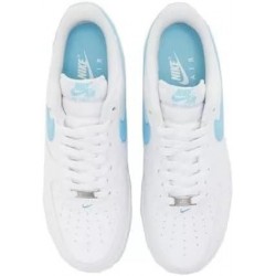 Chaussures Nike Air Force 1 '07 pour homme (FQ4296-100, blanc/blanc/bleu verseau)