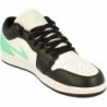 Nike Air Jordan 1 Low Homme Blanc/Noir-Vert Glow 553558 131