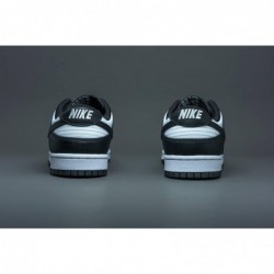 Chaussures de basket-ball Nike Dunk Low Retro pour hommes, blanc noir blanc