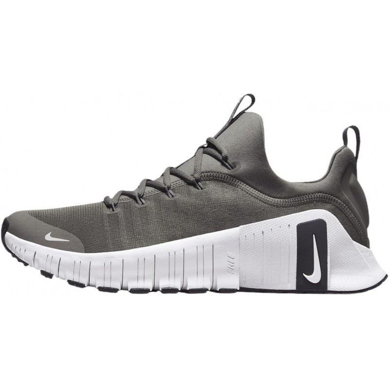 Chaussures d'entraînement Nike Free Metcon 6 pour homme (FJ7127-002, étain plat/anthracite/blanc sommet/blanc)