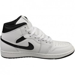 Jordan 1 Mid pour homme Blanc/Noir-Blanc-Noir (DQ8426 132)