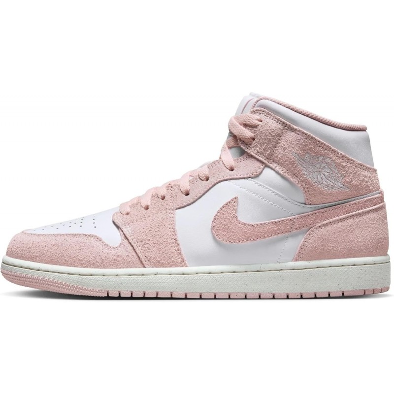 Jordan 1 Mid SE pour homme Blanc/Rose Légende-Voile (FN5215 161)