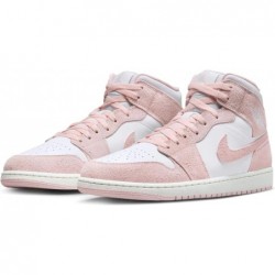 Jordan 1 Mid SE pour homme Blanc/Rose Légende-Voile (FN5215 161)