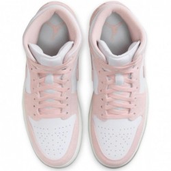 Jordan 1 Mid SE pour homme Blanc/Rose Légende-Voile (FN5215 161)