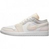 Chaussures de basket-ball Nike Dunk Low Retro pour femmes, blanc, gris, neutre, fantôme