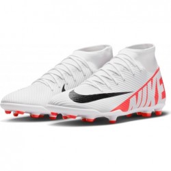 Nike Superfly 9 Club FG/MG, Alta pour homme, rouge cramoisi brillant, blanc et noir