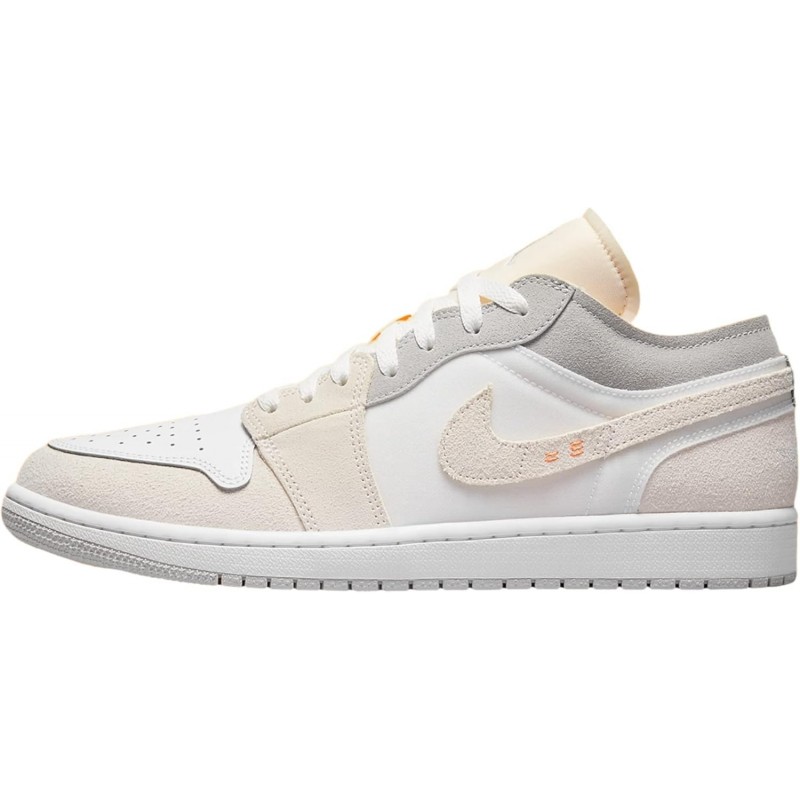 Chaussures de basket-ball Nike Dunk Low Retro pour femmes, blanc, gris, neutre, fantôme