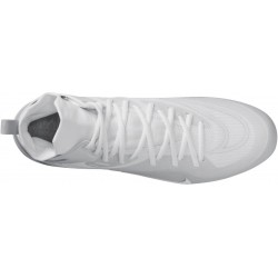 Chaussures de crosse Nike Alpha Huarache 8 Elite CW4440-011 pour homme Blanc/Platine pur/Gris loup/Blanc