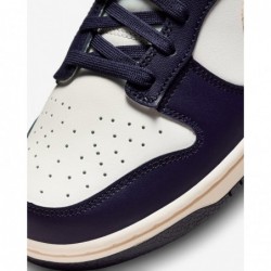 Chaussures Nike Dunk Low Retro pour homme (FV8106-181, Voile/Lait de coco/Encre violette/Teinte melon)