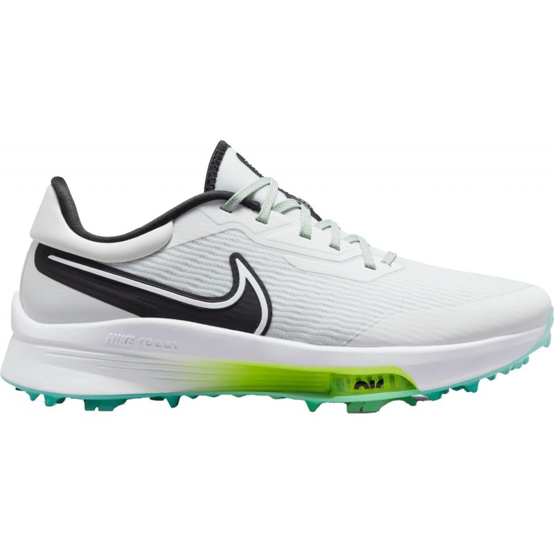 Chaussures de golf Nike Air Zoom Infinity Tour DC5221-001 pour homme, poussière de photons/volt/émeraude montante/noir