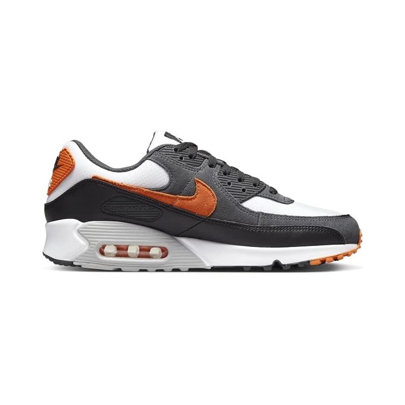 Nike Air Max 90 Blanc/Noir/Gris Fumé Clair/Étoile De Mer DM0029-101 Chaussures Homme (Blanc/Étoile De Mer-Noir)