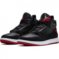 NIKE Jordan Fadeaway Leather Chaussures de basket-ball montantes pour homme, noir/blanc-rouge gym