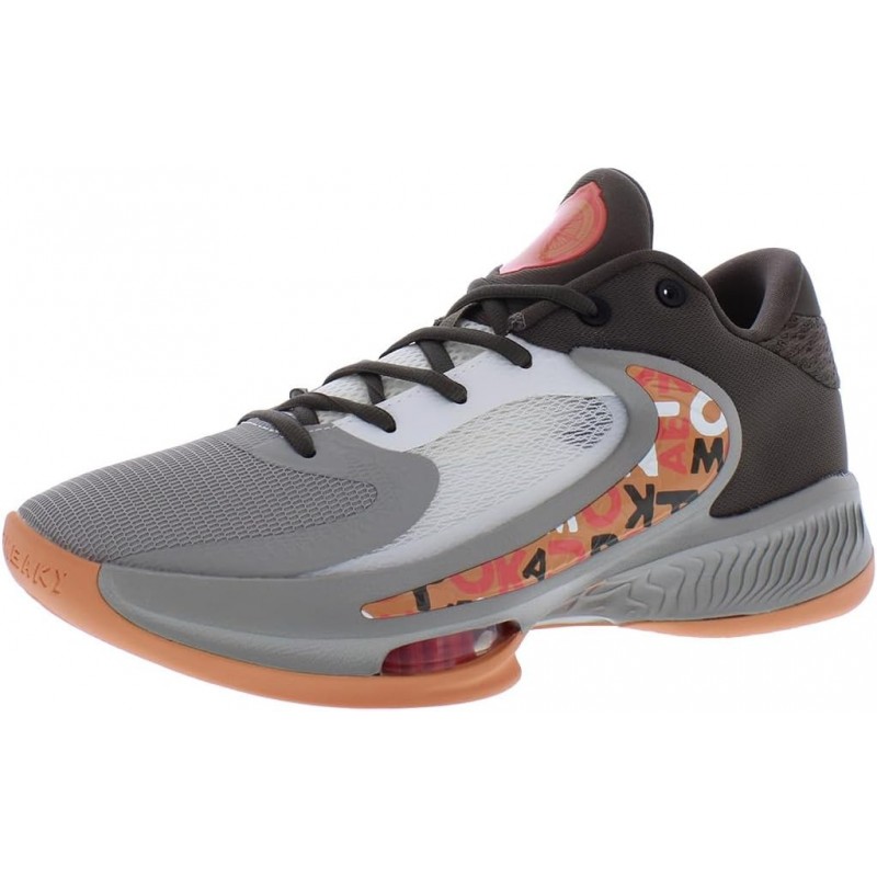 Chaussures de basket-ball Nike Zoom Freak 4 (DJ6149-003, Ironstone/Cobblestone/Sail/Orange Trance)