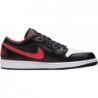 Chaussures Jordan Air 1 Low pour homme, noir/rouge feu-blanc