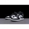 Jordan 1 Mid SE Panda Elephant pour grands enfants Noir/Noir-Blanc-Noir (FB9909 001)