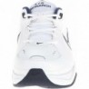 Chaussures de marche Nike Air Monarch IV pour homme, blanc/argent métallique/bleu marine