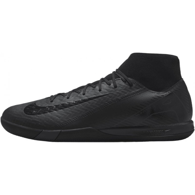 Chaussures de football montantes Nike Mercurial Superfly 10 Academy IC (FQ8332-002, Noir/Jungle profonde/Noir)