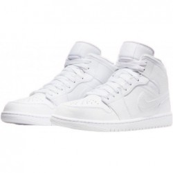 Jordan Homme Air 1 Mid 554724 136 - Blanc/Blanc-blanc