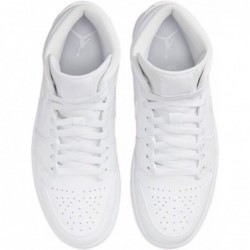 Jordan Homme Air 1 Mid 554724 136 - Blanc/Blanc-blanc